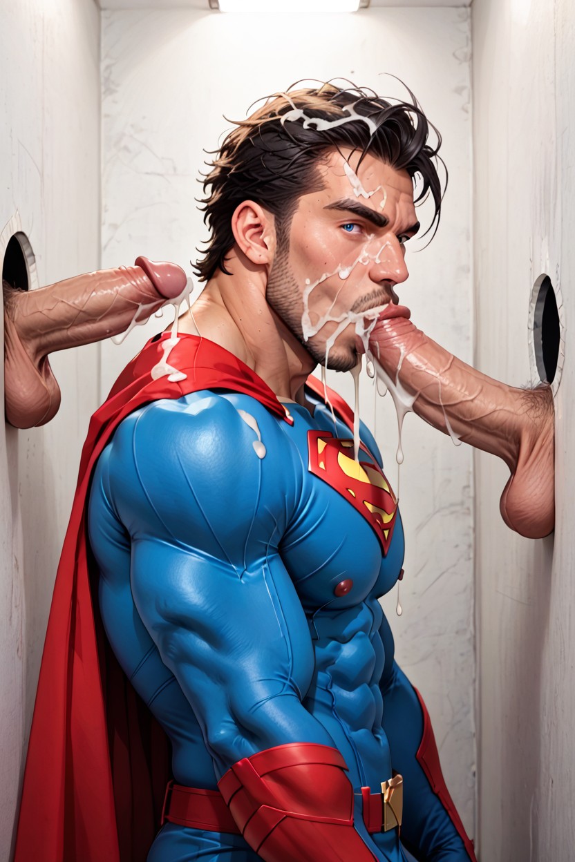 Bodybuilder, Short Length, God Like Handsome AI Gay Porn