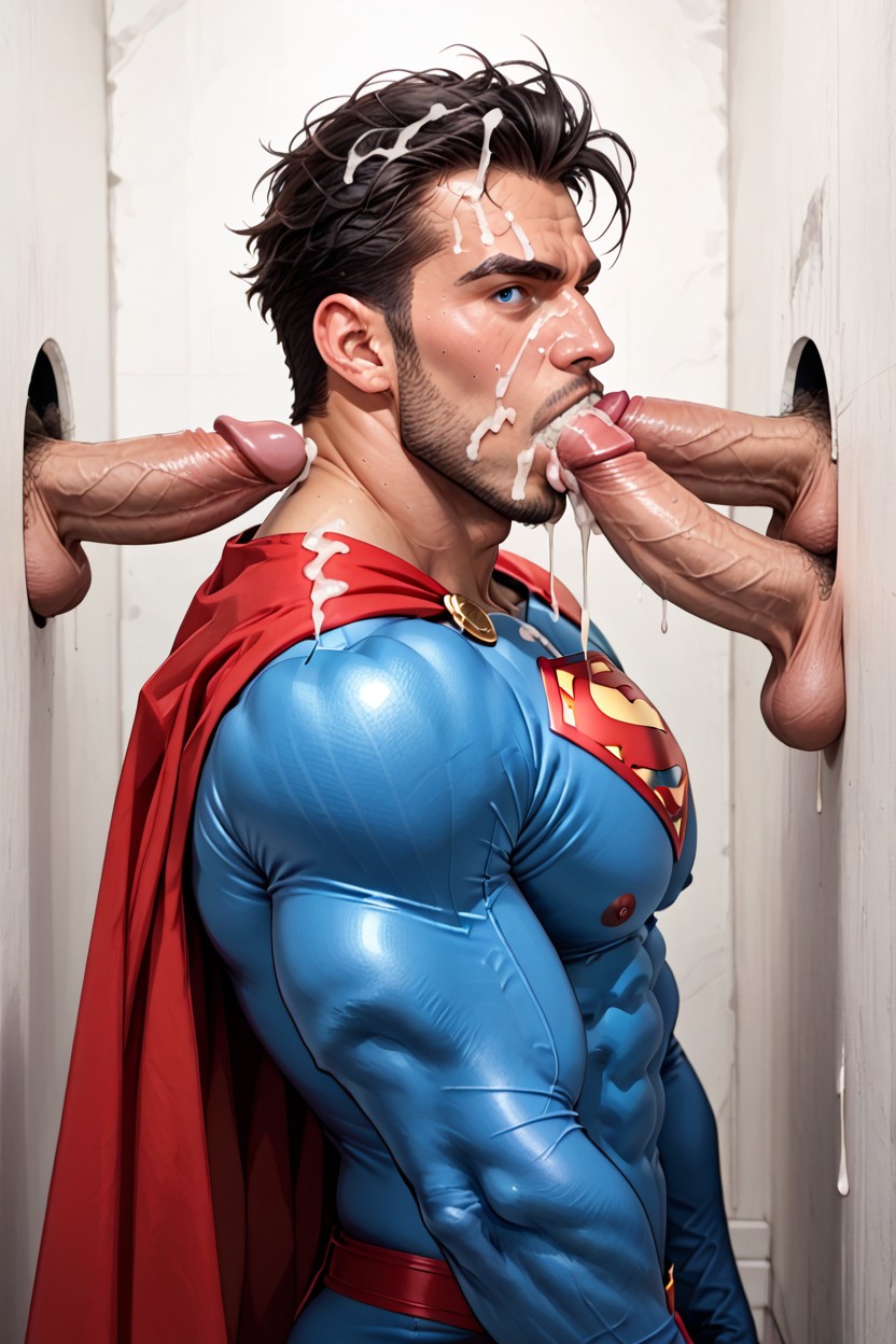 Cum In Nose, No Facial Hair, All American Handsome AI Gay Porn