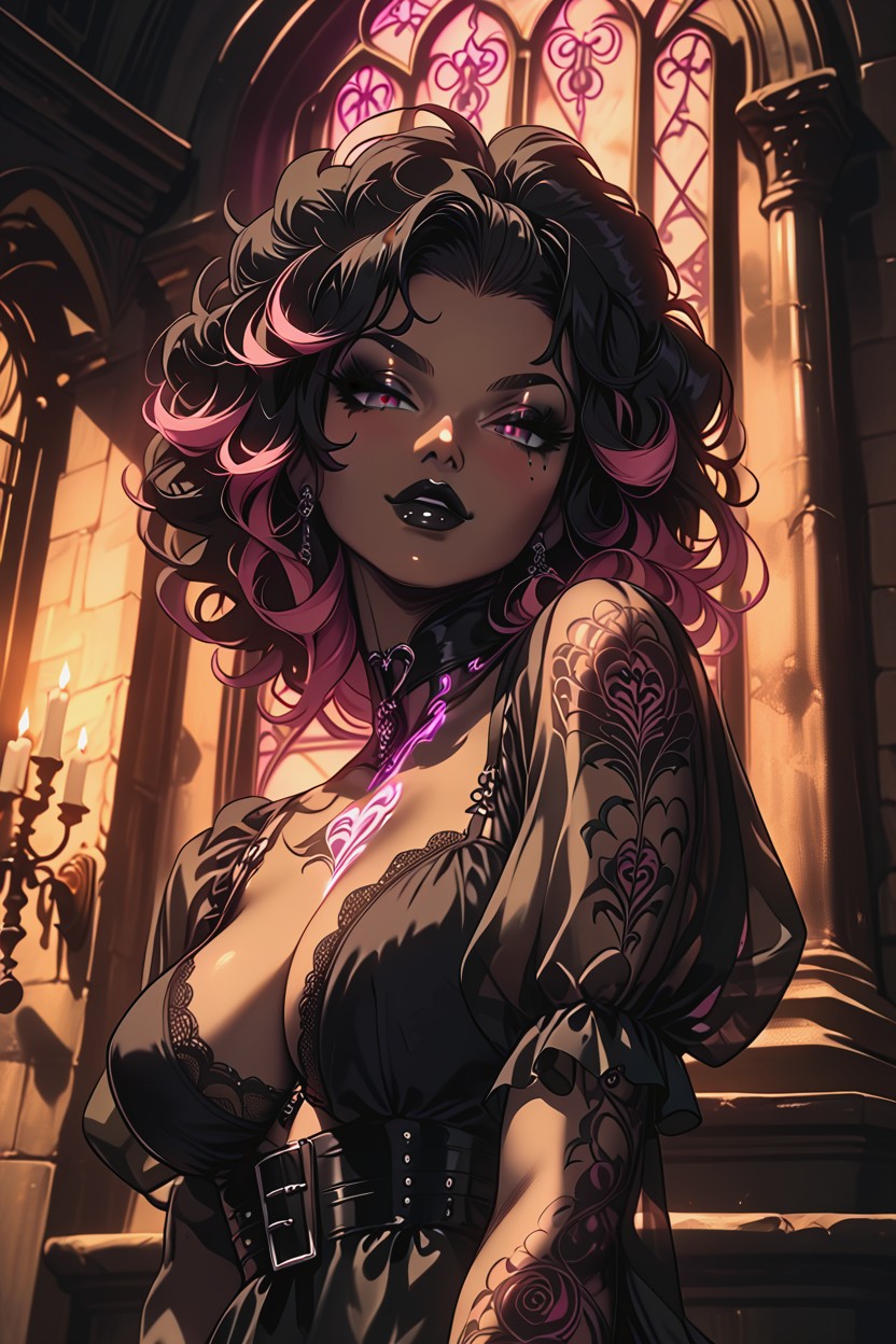 Massive Ass, Dark Makeup, Tattoos Hentai AI Porn