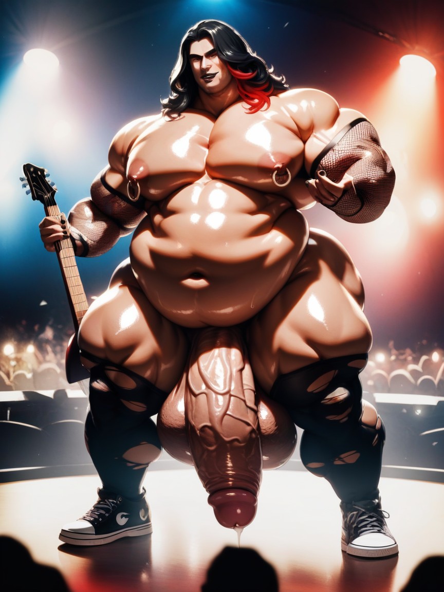 Stage Lights, Effeminate Male, Dark Makeup AI Gay Porn