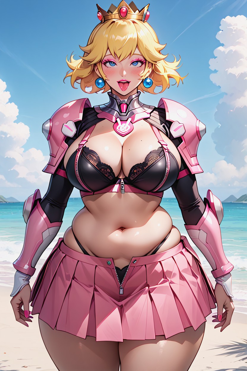 Breast Expansion, Blue Eyes Pink Lipstick, Open Legs Hentai AI Porn