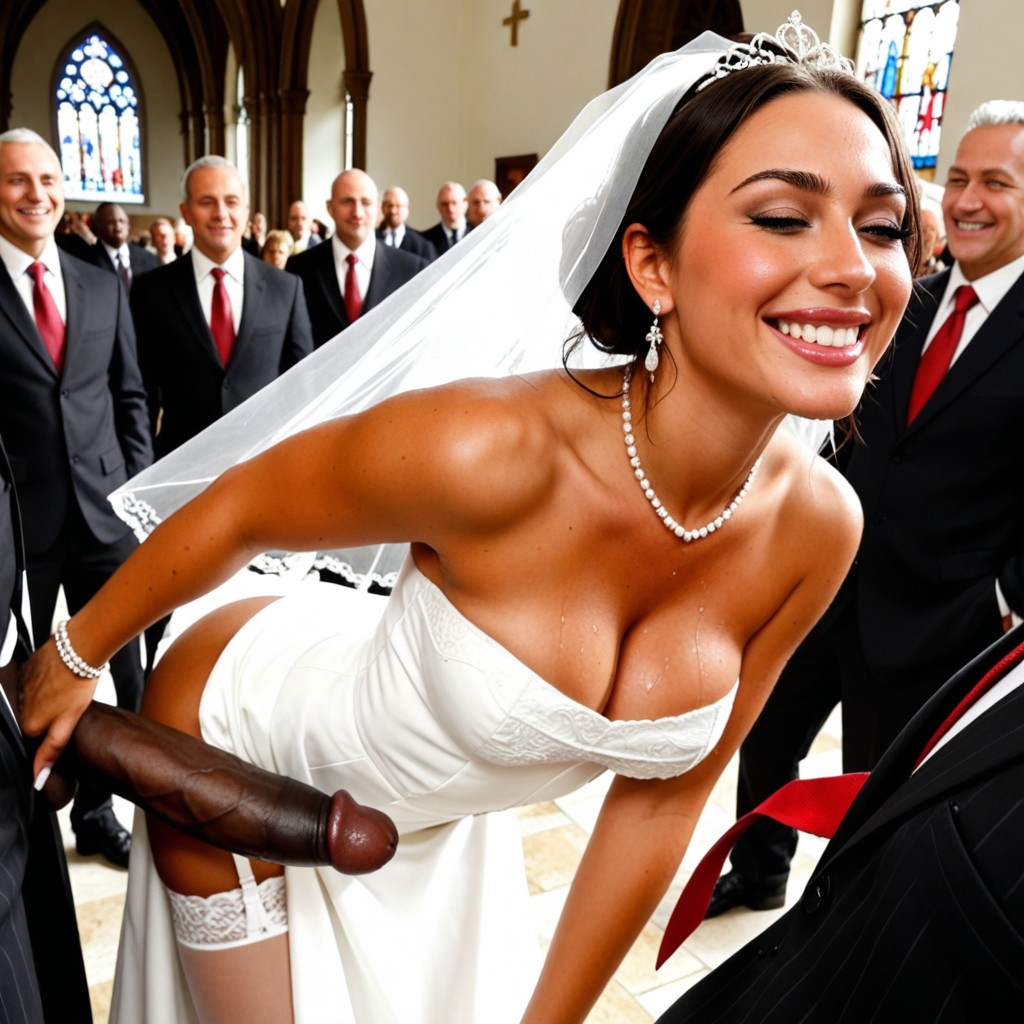 Veiny Cock, Very Beautiful Medium Ass, Standing In Front Of Wedding Altar AI Porn