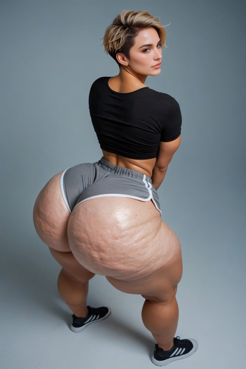 Visible Ass, Tomboy, Dolphin Shorts AI Porn