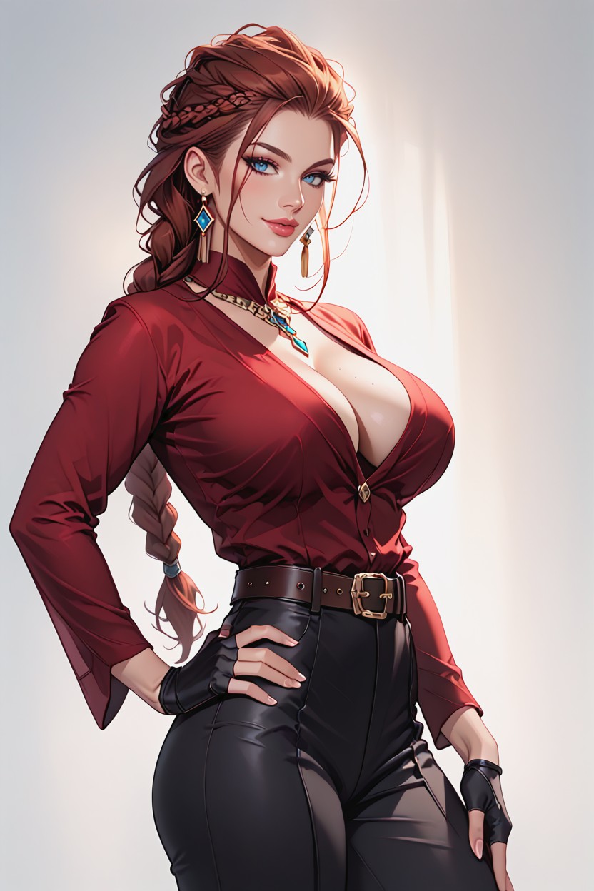 Big Hips, Perfect Eyes, Confident And Enchanting Expression Hentai AI Porn