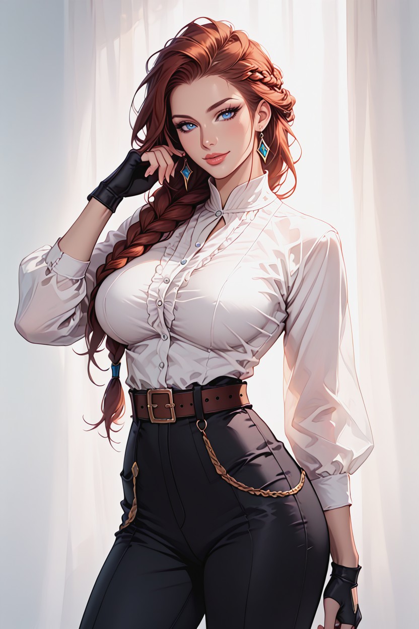 Long Eyelashes, Perfect Body, Blue Eyes Hentai AI Porn