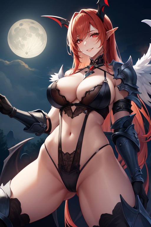 Succubus, Dark Fantasy, Elf Ears AI Porn