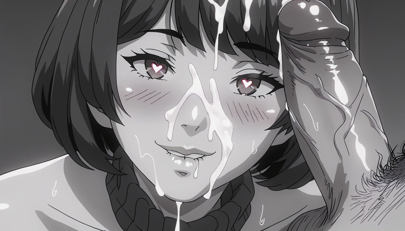 Close Up, Sexy Woman, Cum On Hair Hentai IA