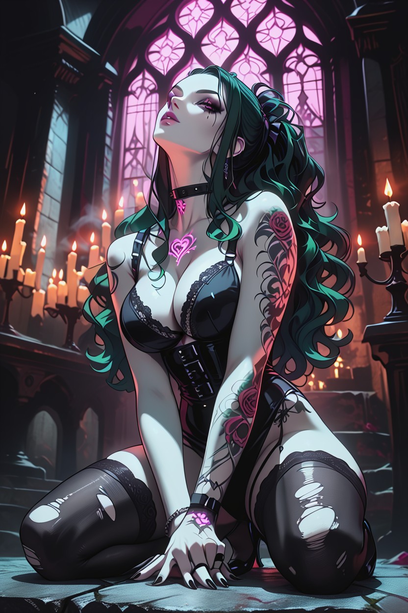 Large Breasts, Naia Vampire Woman, 18+ Porno IA Hentai