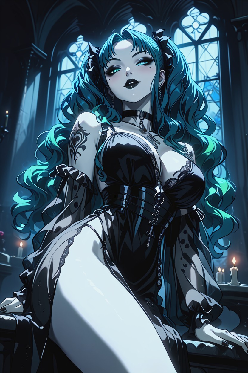 Dark Makeup, Ultra Detailed, Massive Ass Porno IA Hentai