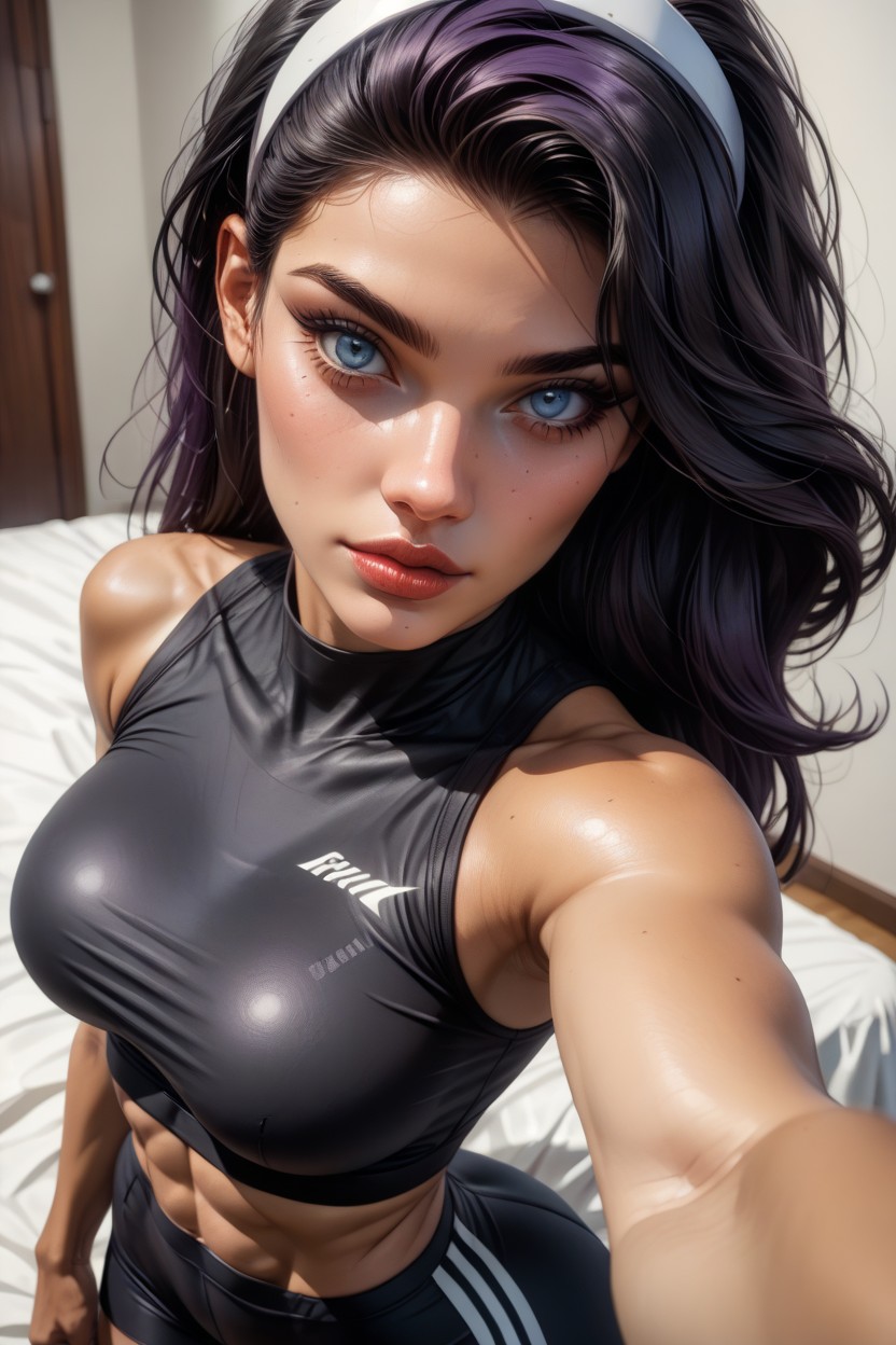 Beautiful Gorgeous Face, Top Down, Supermodel AI Porn