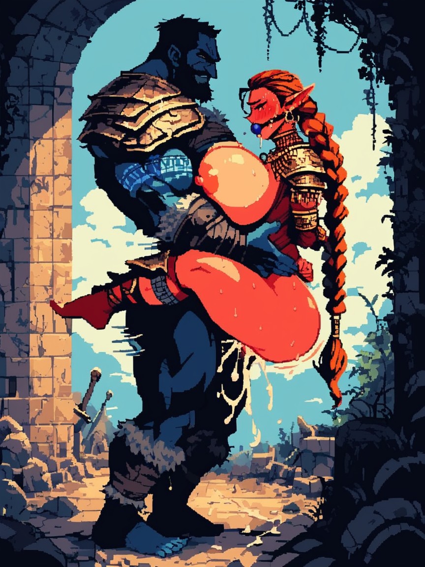 Cuisses Épaisses, Cœurs D'amour, Massive Dick Porno IA Hentai