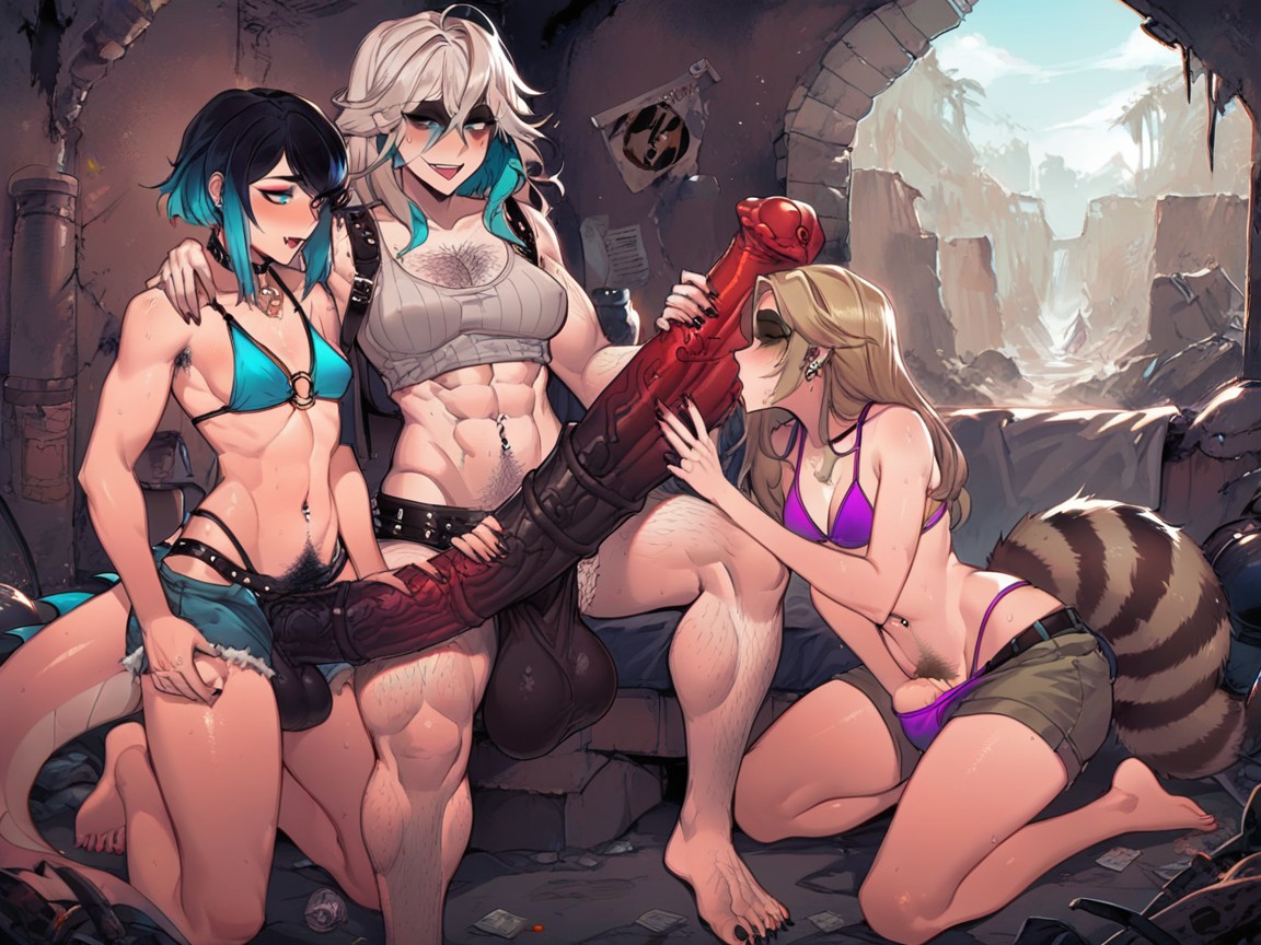 Belts, Small Breasts, Camp Shemale AI Porn