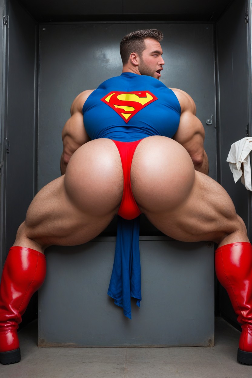 Giant Ass, As A Man Massive Muscles, Superhero AI Gay Porn