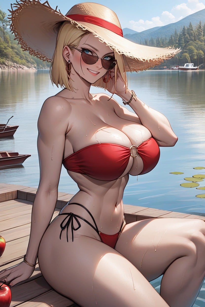 Embarrassed , Lake, Hyper Horny Hentai AI Porn