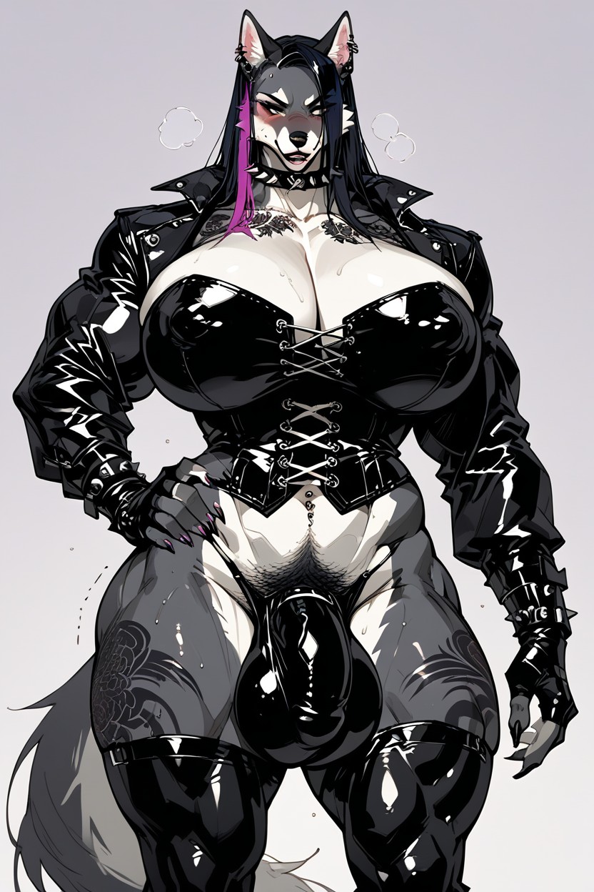 Shy, Thick Thighs, 18+ Фурри AI порно