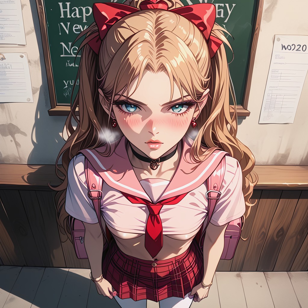 White Stockings, Standing, Tie Hentai AI Porn