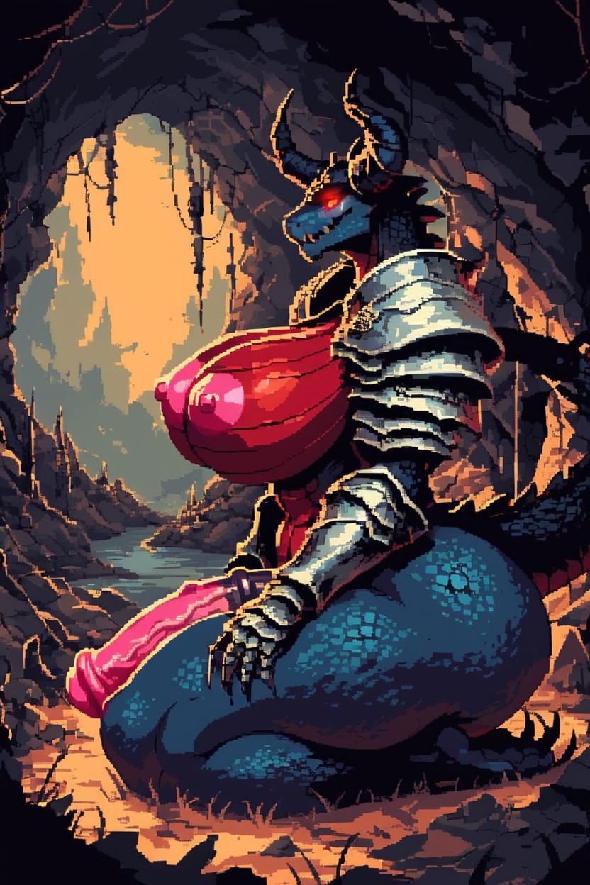 Female, Cave, Pink Areola AI獸人黃片