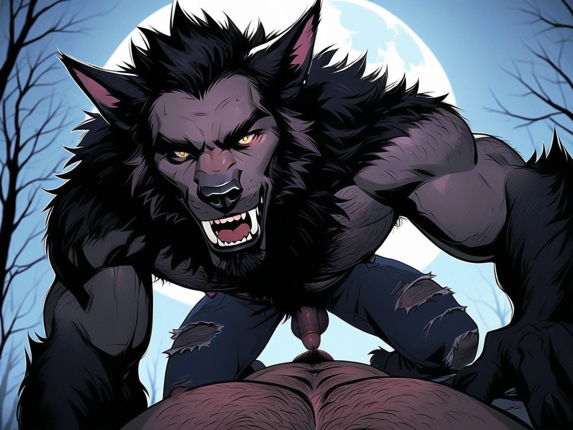 Large Paw Feet, Front View, 18+ AI Gay Porn