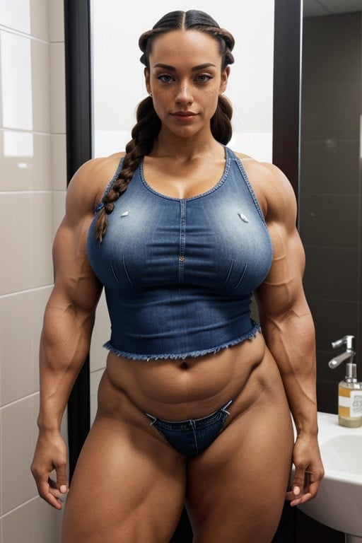 Medium Natural Breasts, Broad, High Resolution AI Porn