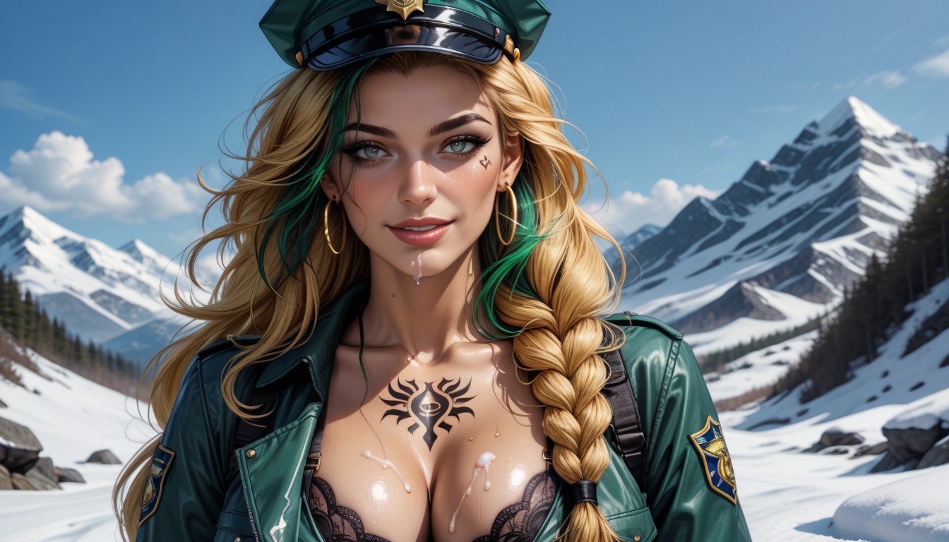 Crotch Tattoo, Cleavage, Pierced Pussy AI Porn
