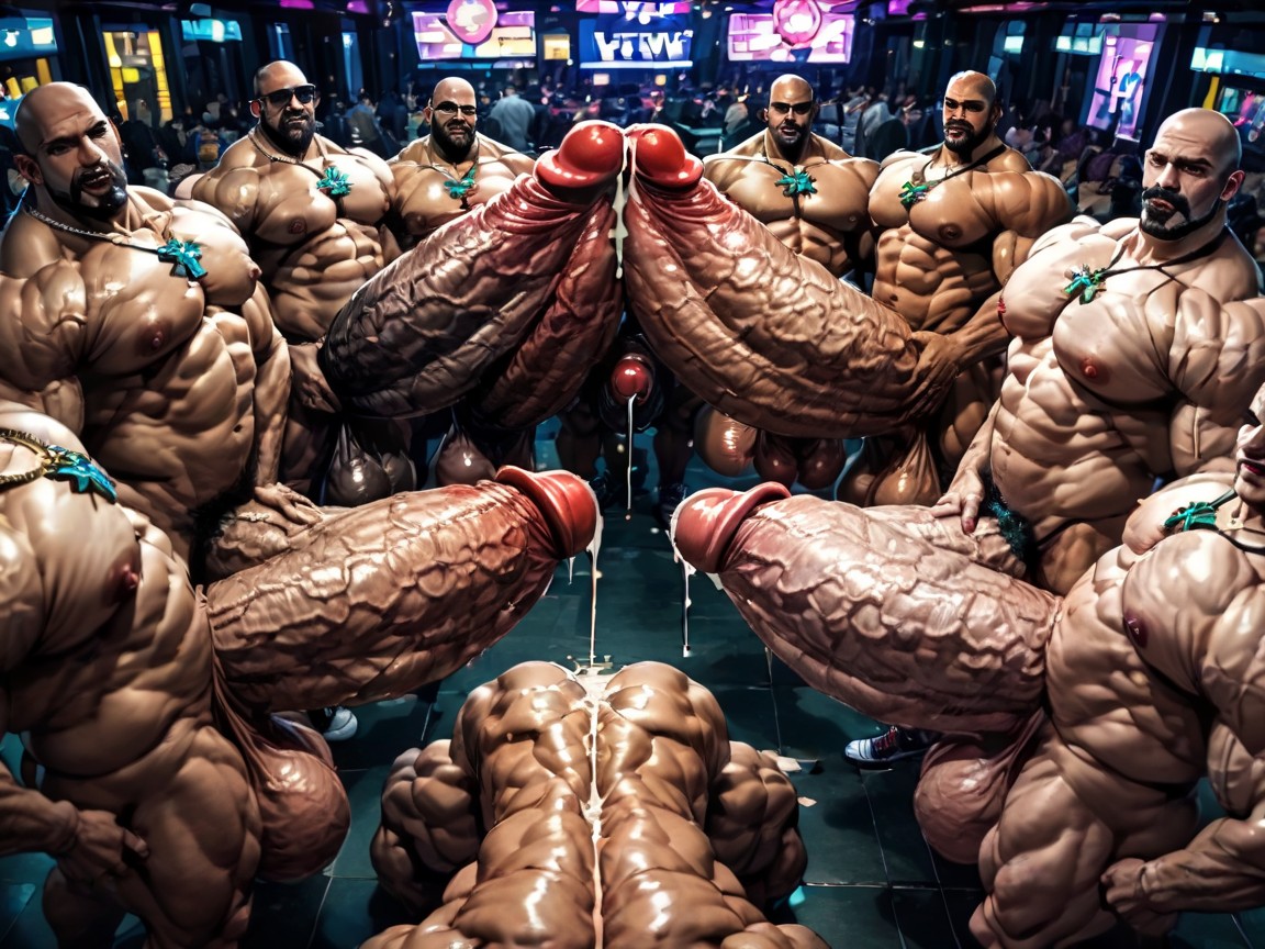 Triple Penetration In Ass, Many Huge Cocks In Mouth And Hyper Massive Ass, Extreme Deep Throat AI Gay Porn