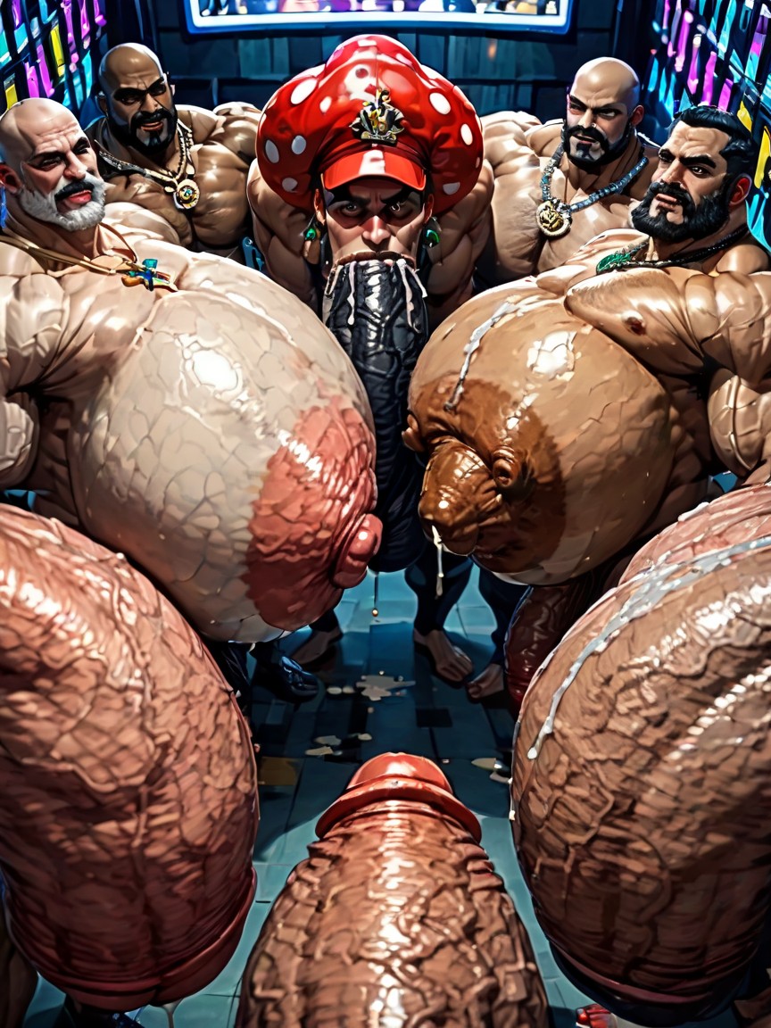 Huge Extreme Oversized Ass, Gangbang Massive Ass, Erect Penis AI Gay Porn