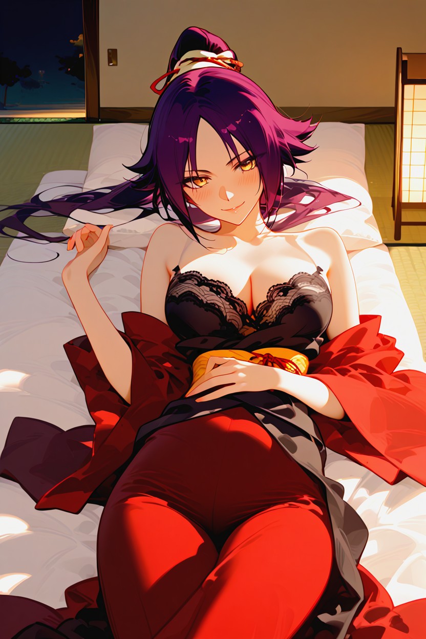 Blushing, Warm Soft Glow, Night Hentai AI Porn