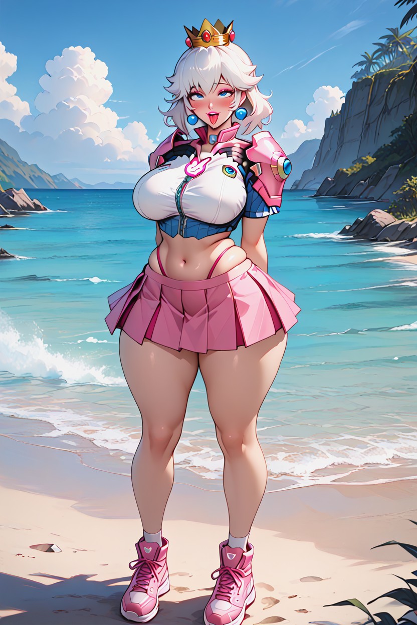 Bare Arms, Large Chest, Armor On The Hip Hentai AI Porn