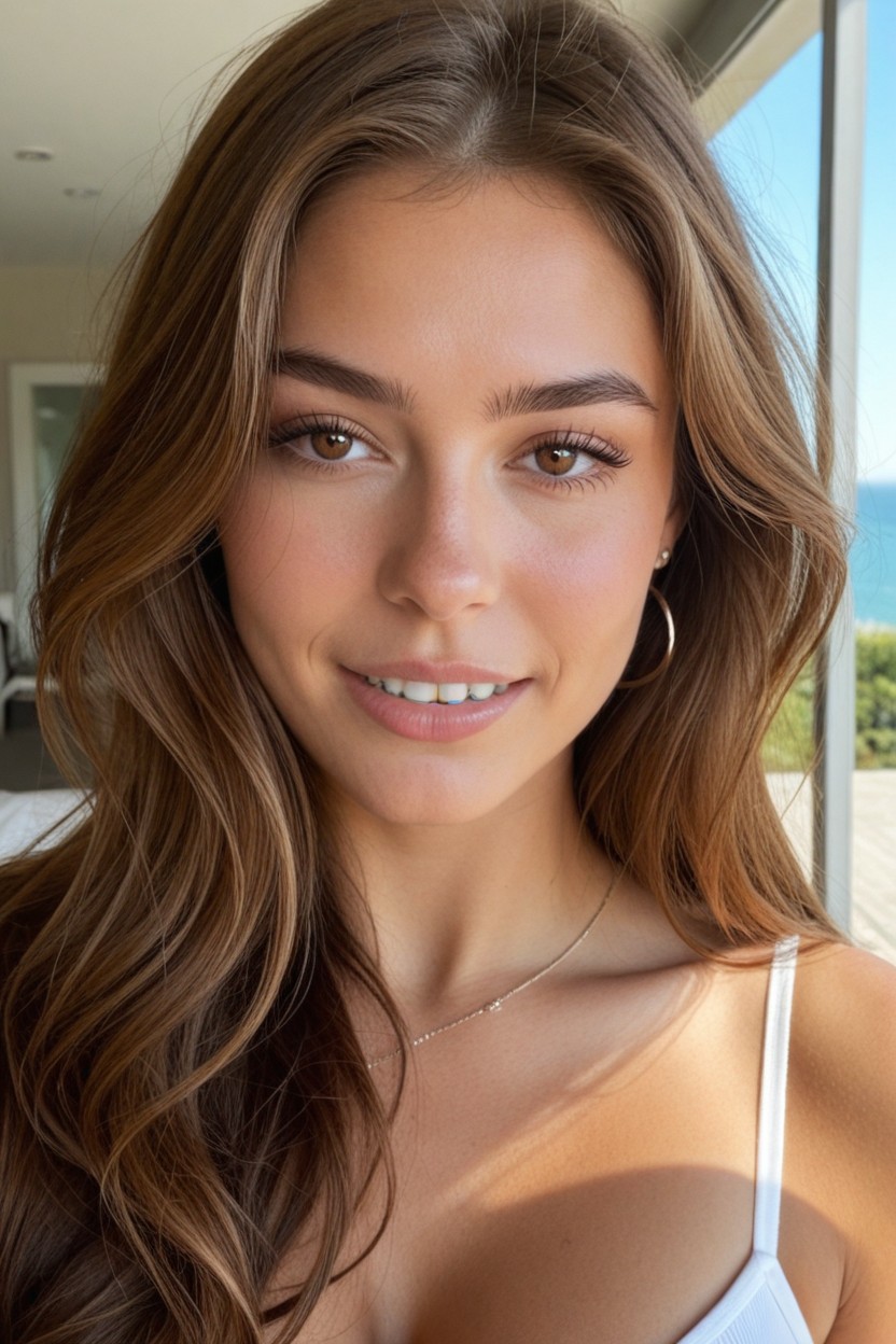 Photorealistic Portrait, Playful Mischievous Expression, Mid S South American Adult AI Porn