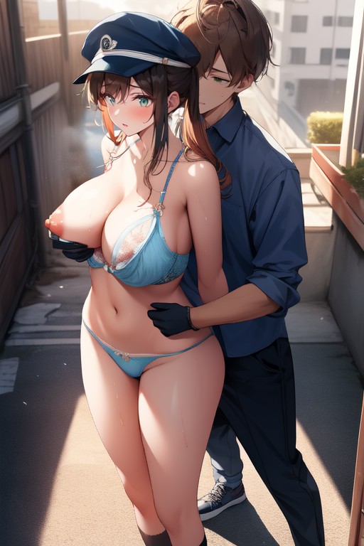 Hot Sunny Day, Side View, Warm Anime Hentai AI Porn