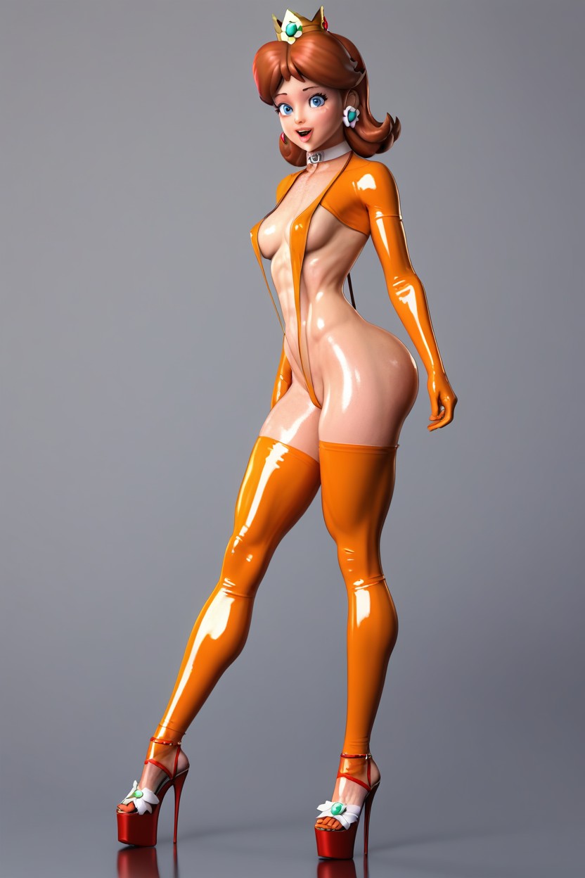 Model, Full Body, Androgynouschested AI Porn