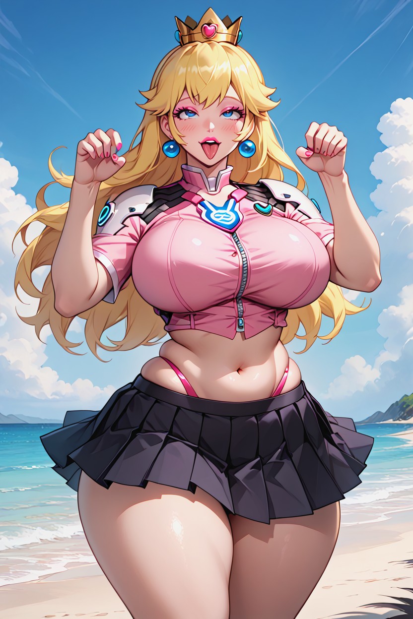 Very Big Ass, Breast Expansion, Bubble Breasts Open Top Clothing AI Porn