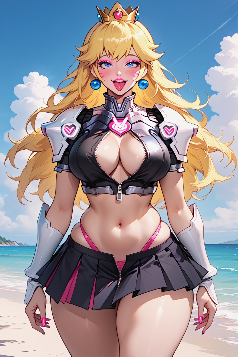 Very Big Hips, Plunging Neckline, Very Big Ass AI Porn