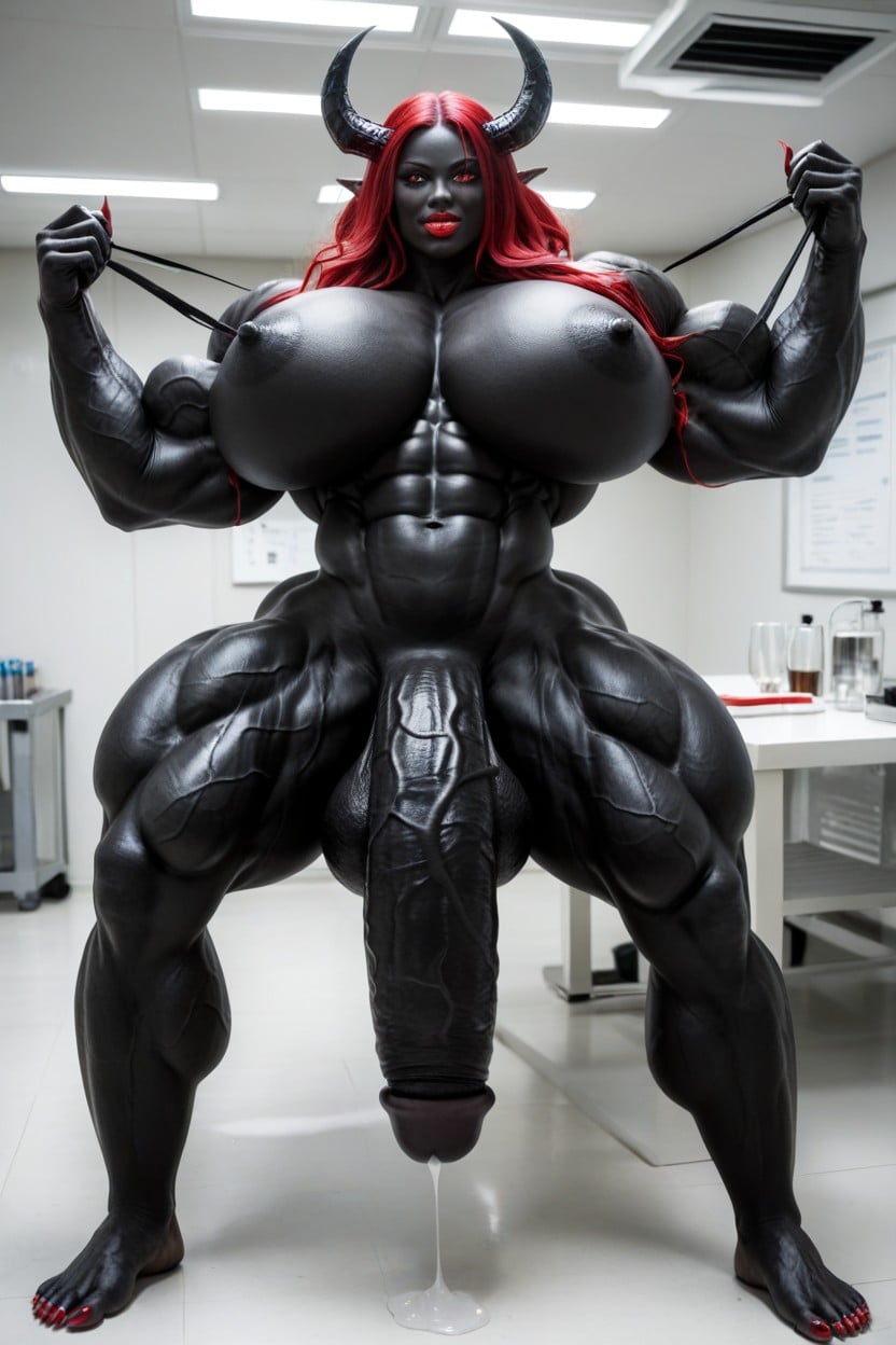 25+, Gigantic Muscle Trapez, Extremely Swollen Veins Shemale AI Porn