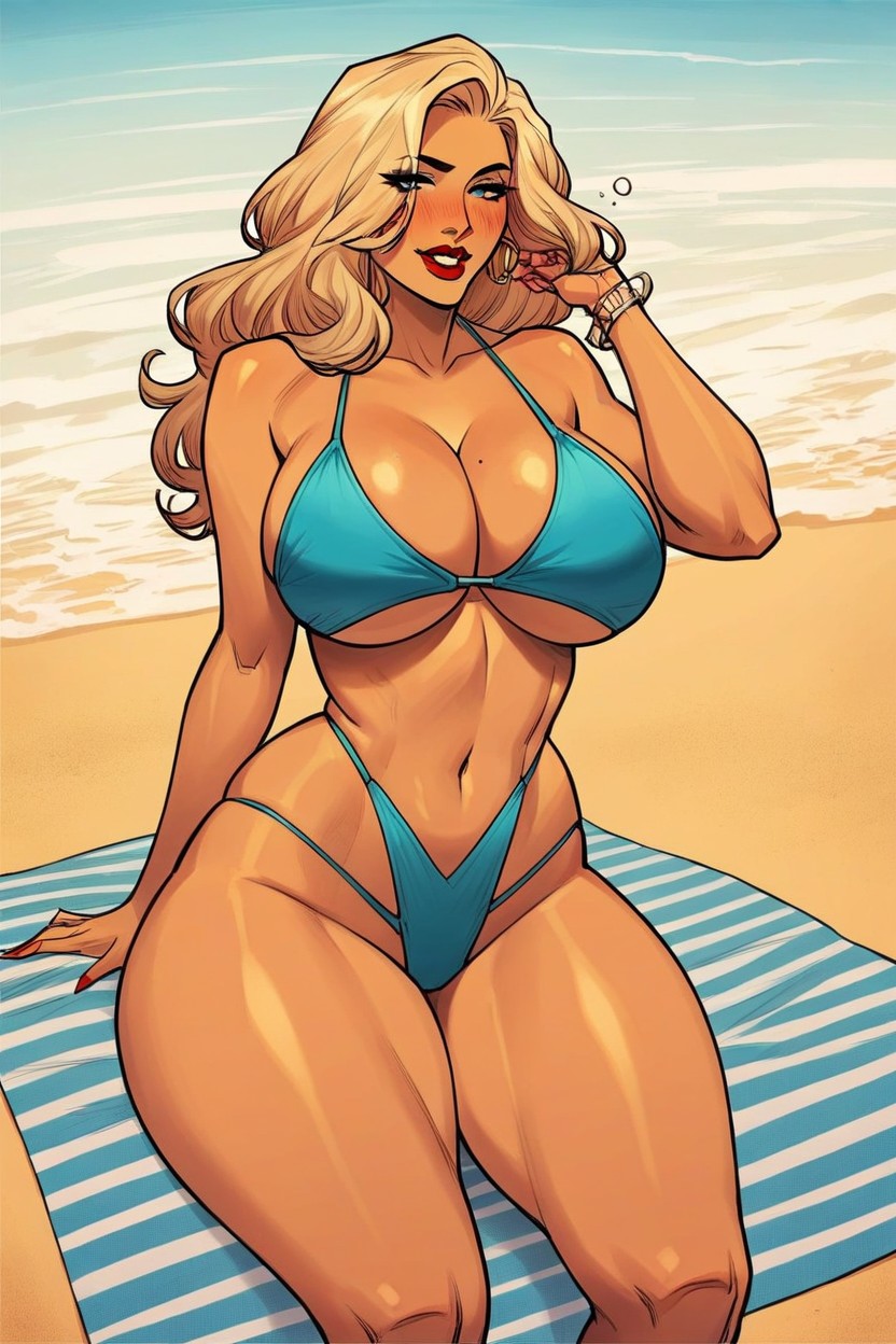 Thick Thighs, Curvy Milf, 18+ Hentai IA