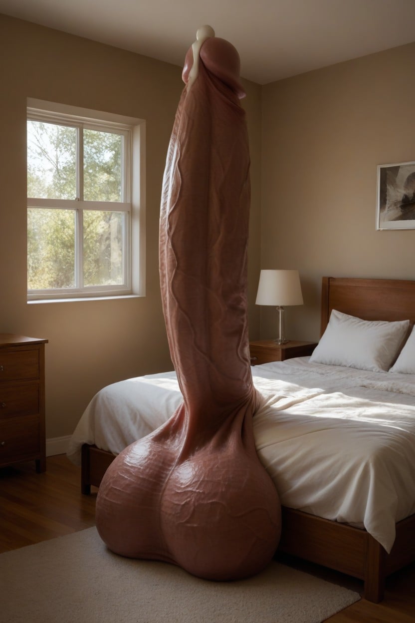 Cum, Extremely Wide Penis, Bedroom Shemale AI Porn