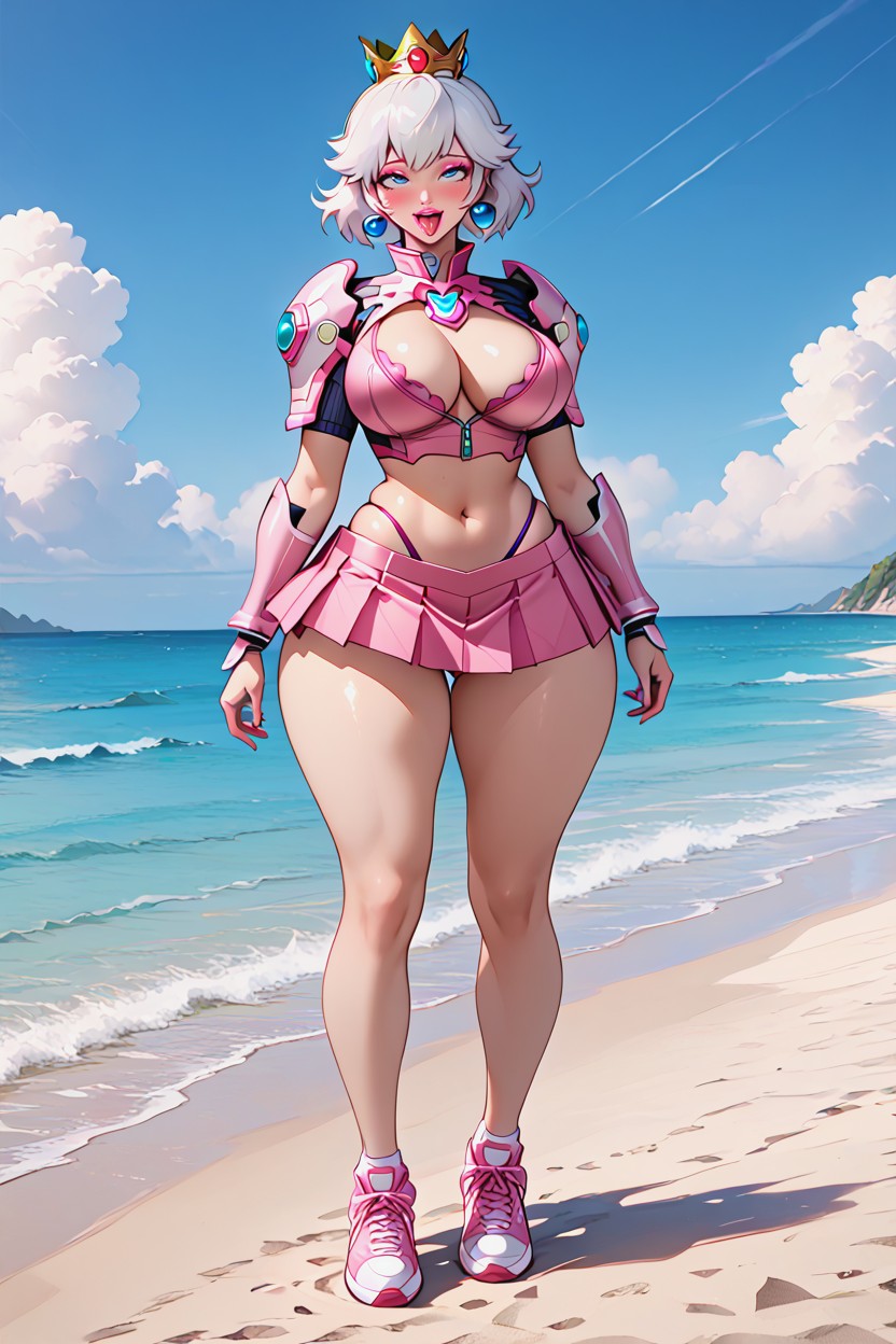 Pleated Skirt, Dva's Armor, Large Breast AI Porn