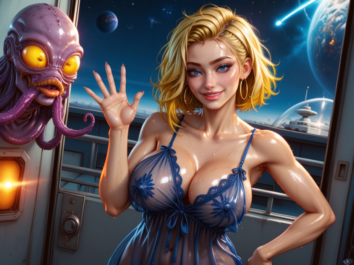Hdr, Transparent Negligee, Wet Tentacles Porno IA Hentai