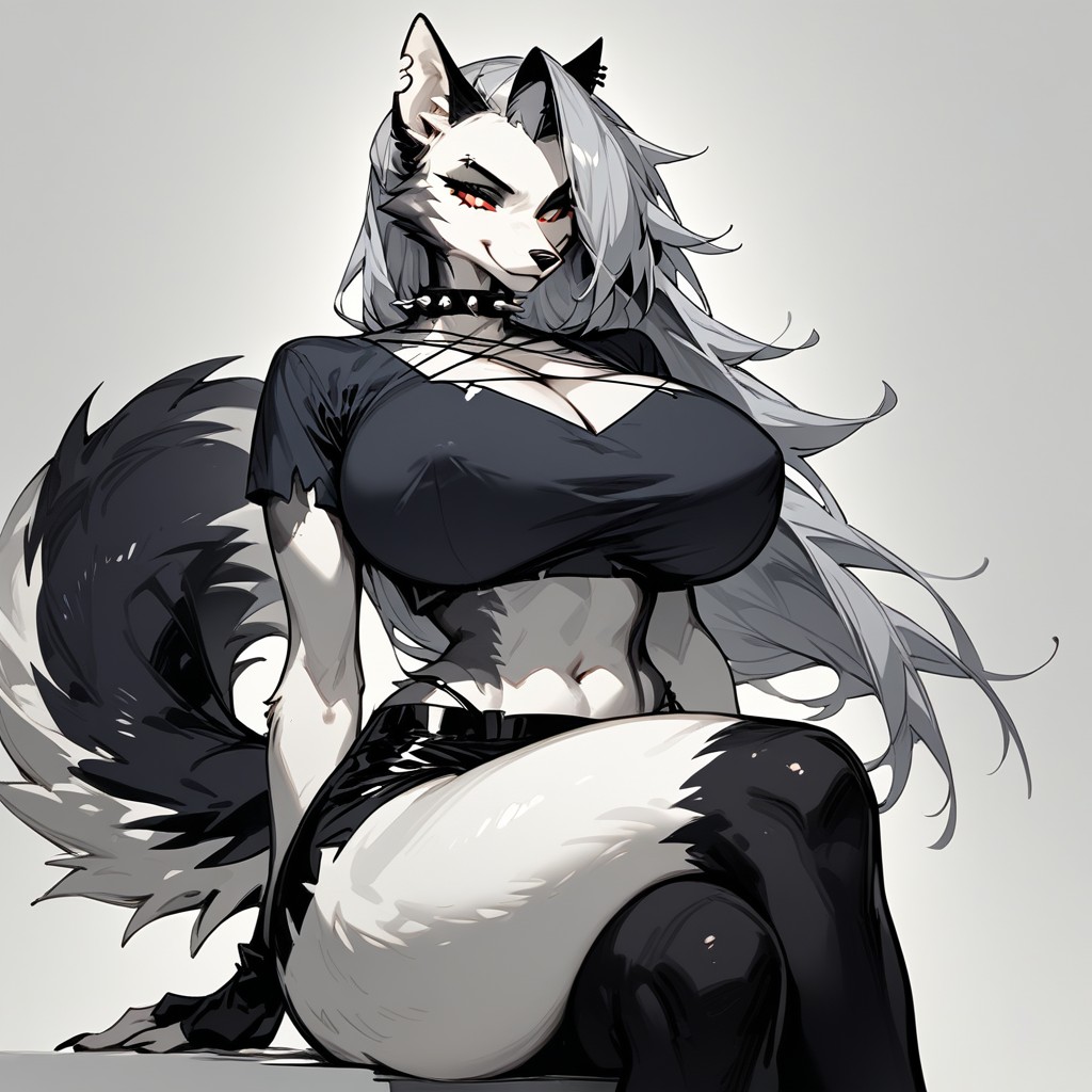 Gray Hair, Right Hand On The Chest, Detailed Eyes Porno IA Hentai