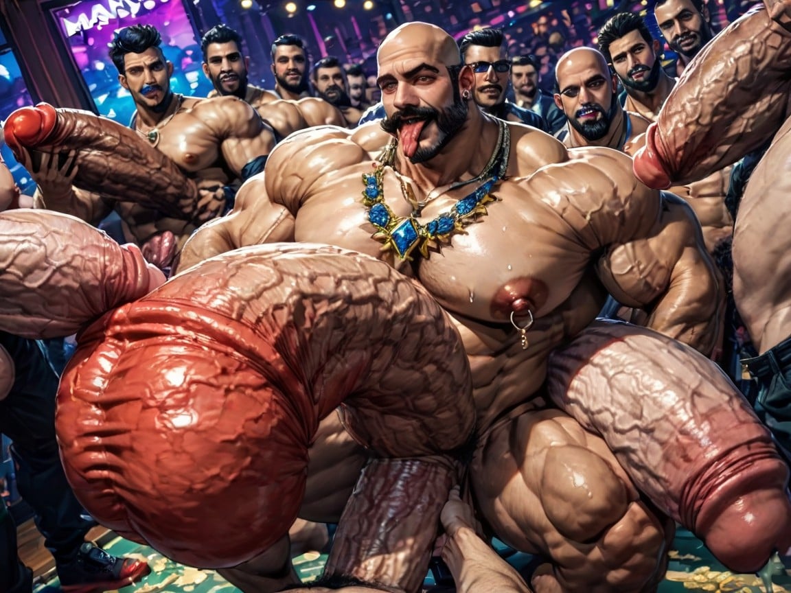 Oversized Hyper Boobs, Huge Hyper Areola, Hands Spreading Ass Very Far Apart AI Gay Porn