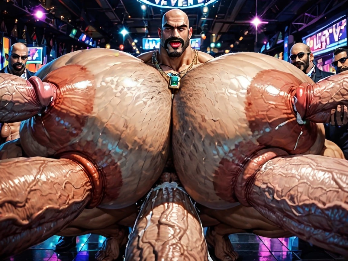 Gay Gangbang, Double Penetration In Mouth, Big Extreme Hyper Nipples AI Gay Porn