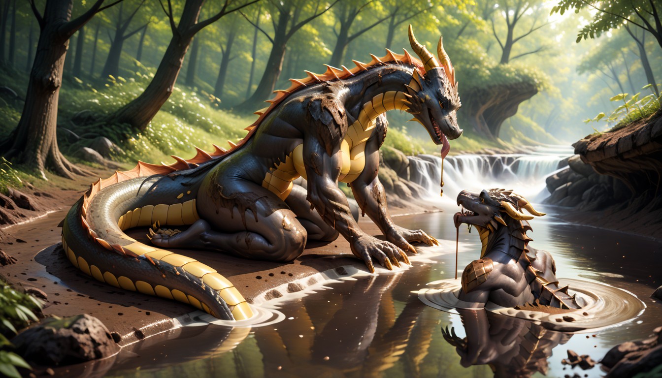 Muddy Body, Toes, Long Claws On The Dragon Paws Furry IA