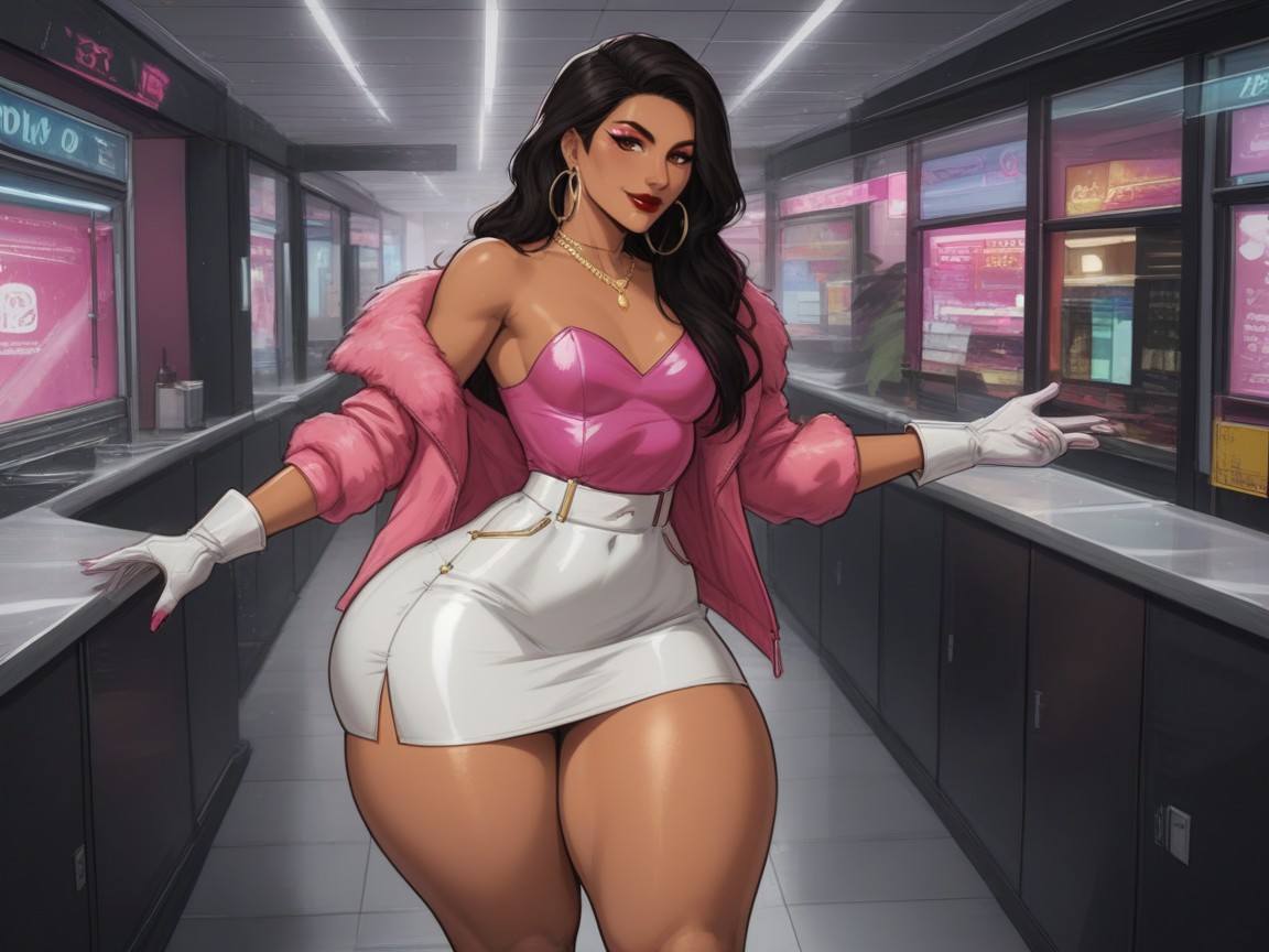 スキニー, Pretty Diva Face, Nsfw ラティーナAIエロ