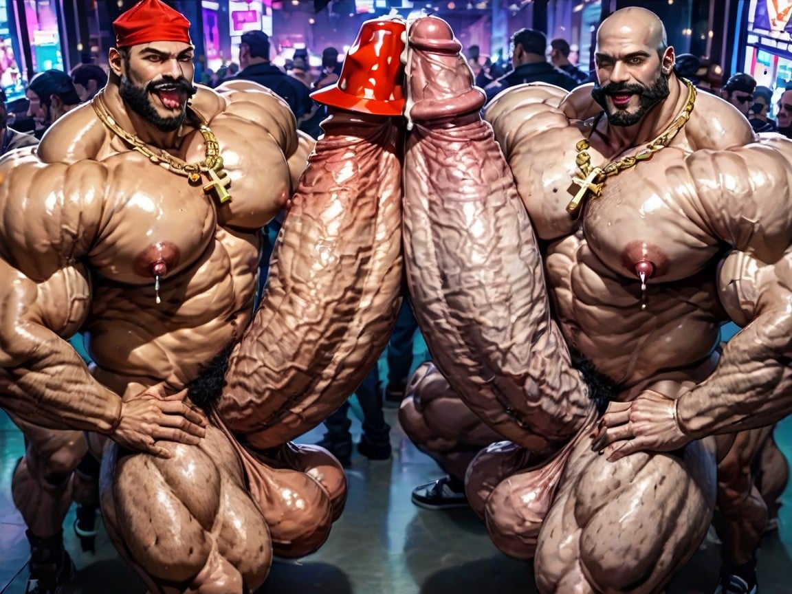 Tongue Out, Massive Ass, Sweaty AI Gay Porn