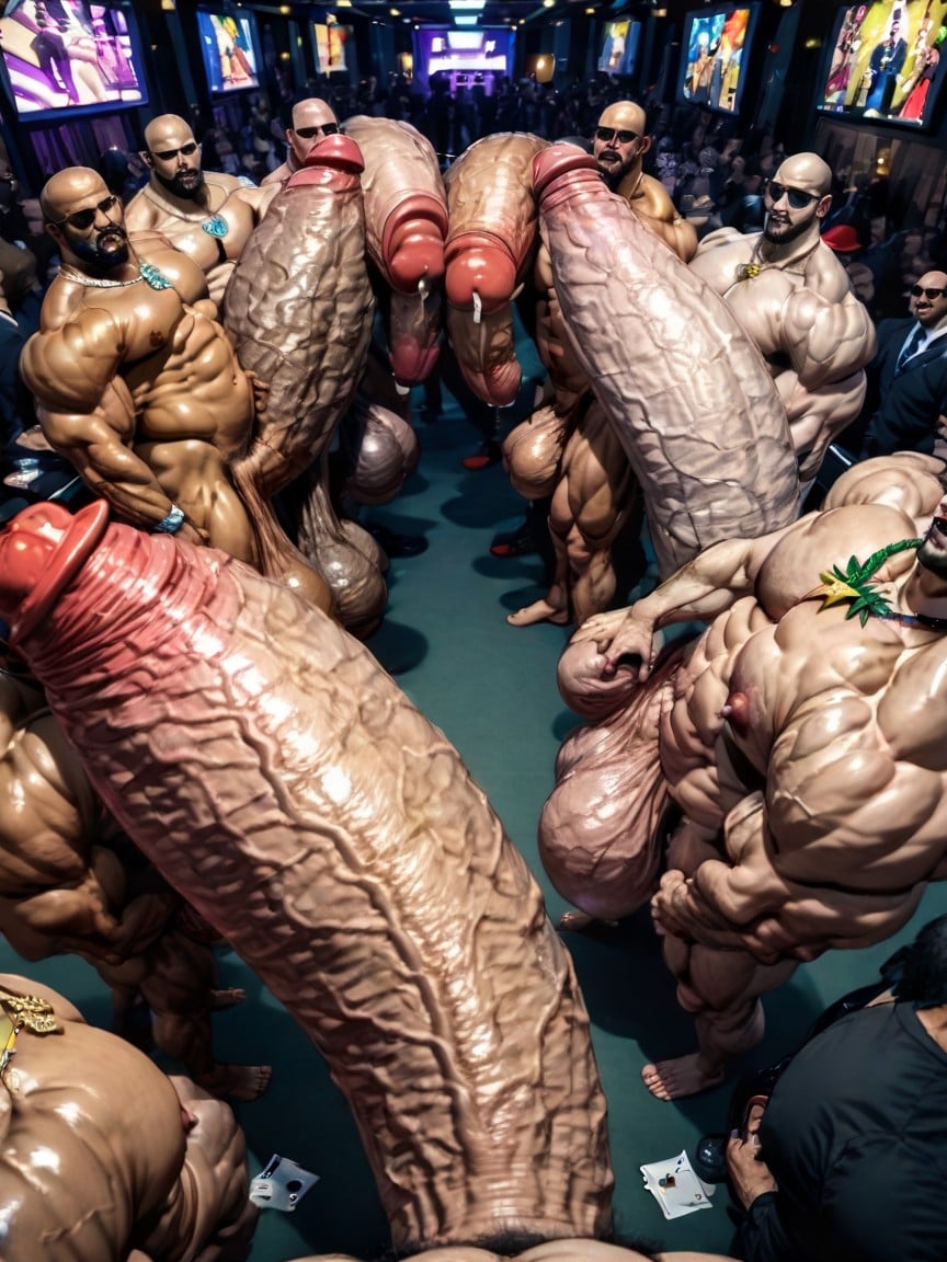 Arms Behind Back, Huge Extreme Oversized Ass, Cum Covered Ass AI Gay Porn