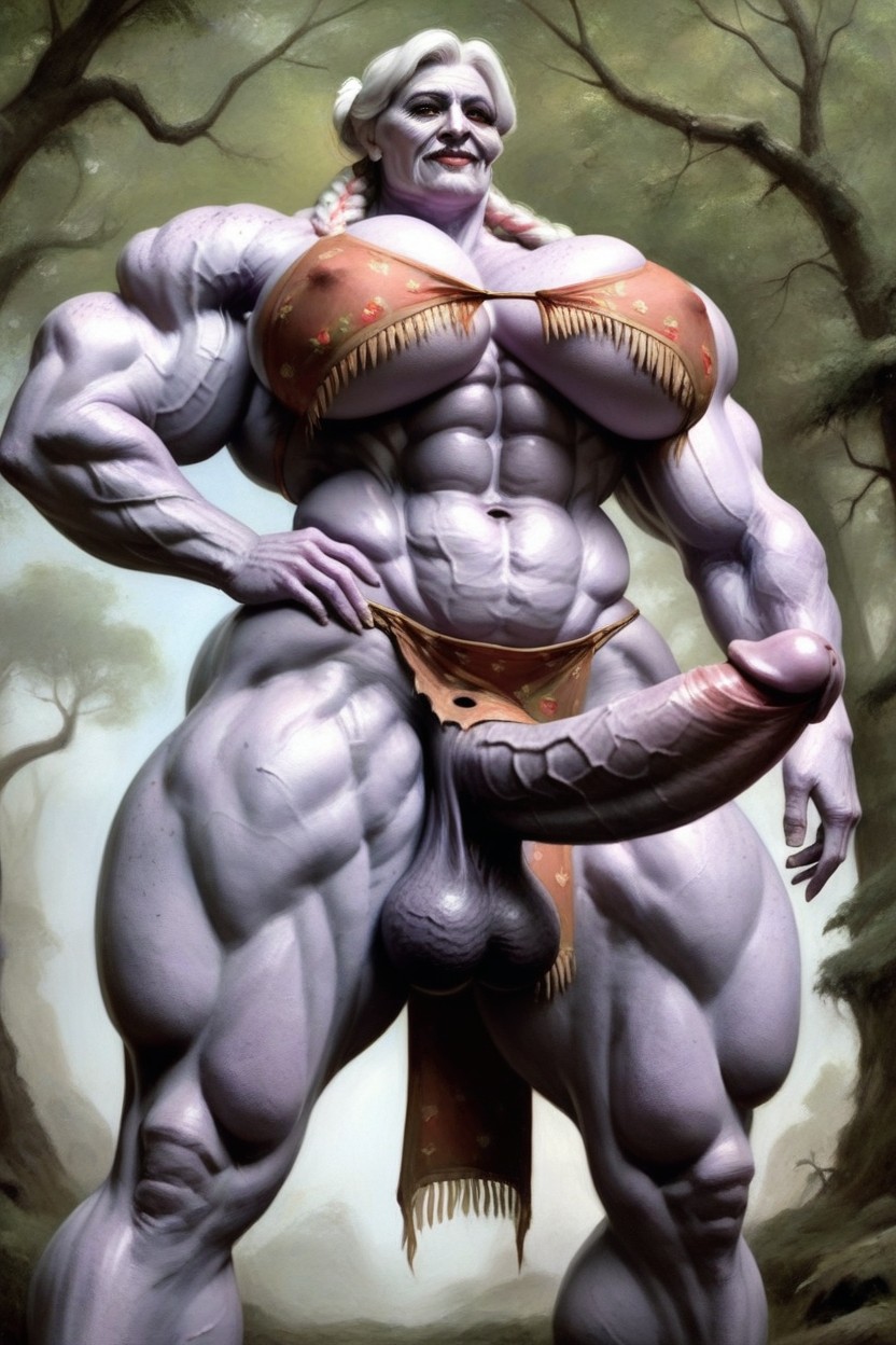 Extremely Muscular, Alien Planet, Alien Forest AI Porn