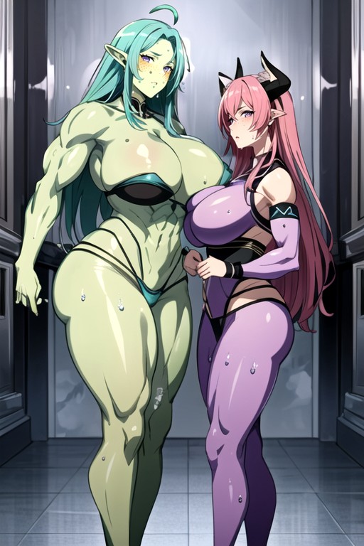 18+, Broad, With Alien Long Horns AI Porn