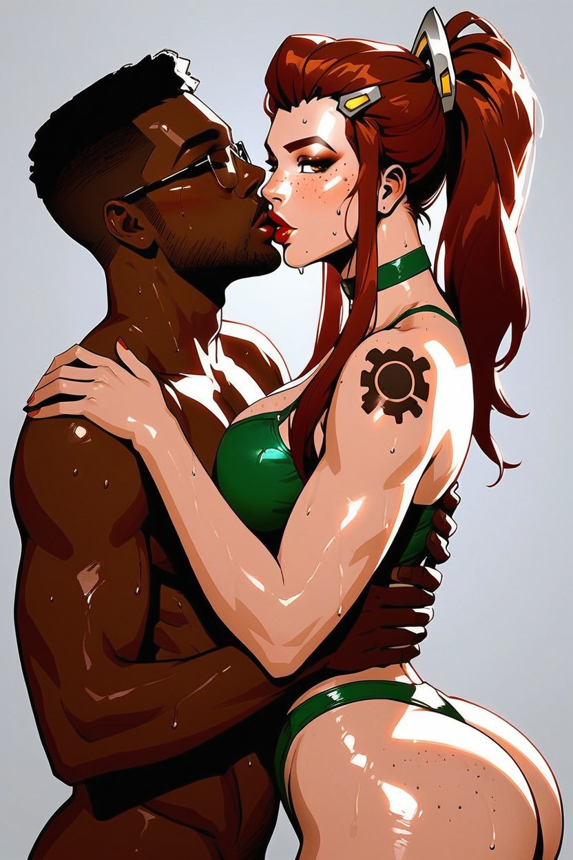 Standing, Black Cock, Black Man AI Porn