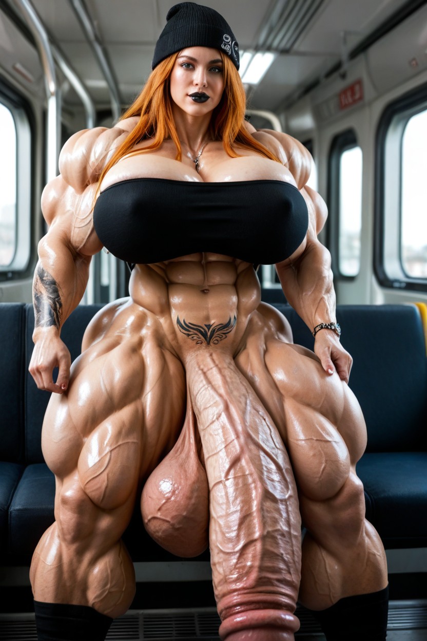 Muscle Definition, Muscular Breasts, Absurdly Veiny Shemale AI Porn