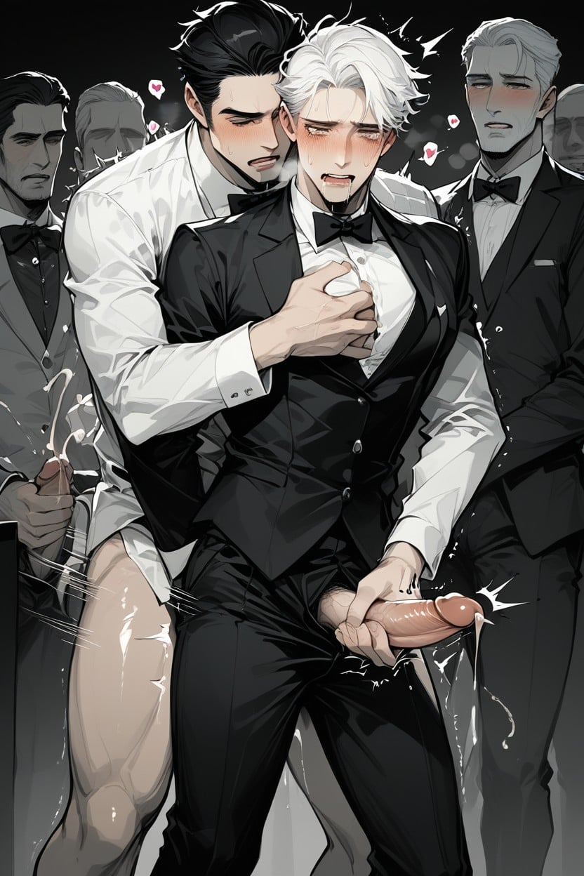 Excessive Cum Shot, Full Body, Heart Effects AI Gay Porn